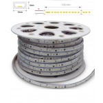 Tira LED 230V monocolor 19W/mt 120L/mt. SMD 2835 IP67 12x6mm corte cada 100mm, Bobina 50mts x 5,70€/m